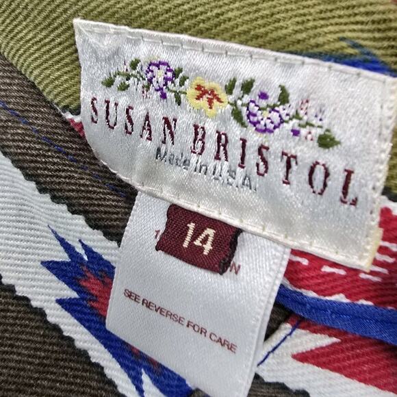 Vintage Southwestern Skirt Womens 32 Maxi Tapestry Blanket Aztec Wrap 90s - Picture 8 of 14